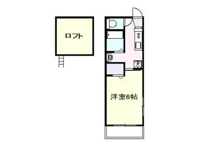 ヴァンベール綱島(1K/1階)の間取り写真