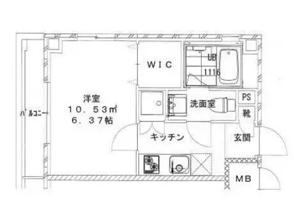 ETERNO・K(1K/1階)の間取り写真