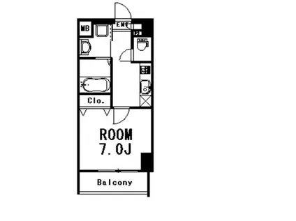マンションミラージュエヴァン(1K/4階)の間取り写真