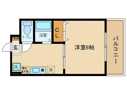 アパートメント柏原(1K/3階)の間取り写真