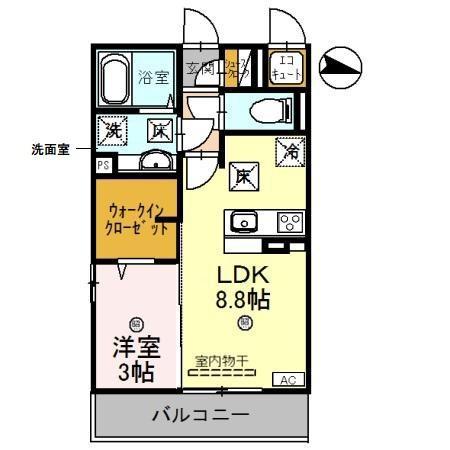 ル・フチュール(1LDK/1階)の間取り写真
