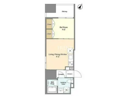 ニフィットニホンバシヨコヤマチョウ(1LDK/5階)の間取り写真