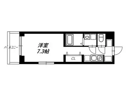 リヴシティ蒲田イースト(1K/2階)の間取り写真