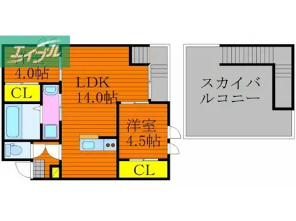 GRANDTIC GLORYII(2LDK/2階)の間取り写真