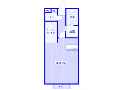 ラフィネ参番館(ワンルーム/1階)の間取り写真