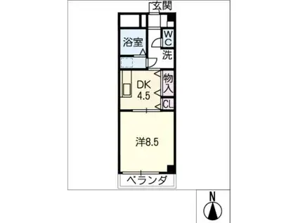 LE PLACE 2000(1DK/1階)の間取り写真