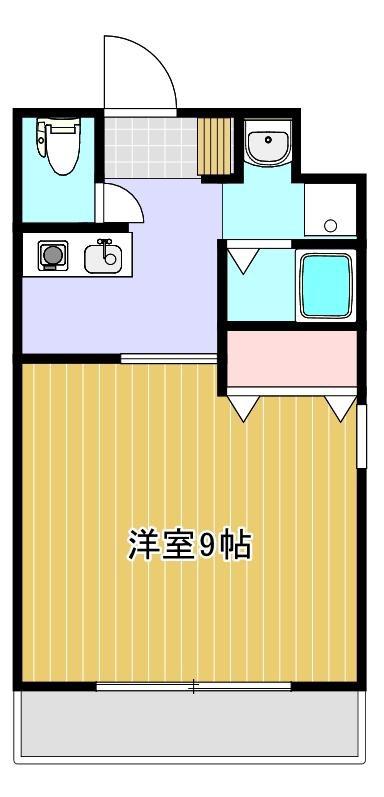 ビラミナミII(1K/3階)の間取り写真