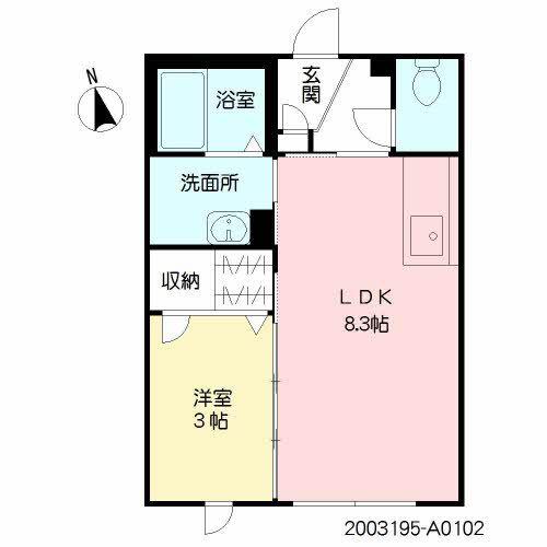 ヒルズ上野(1LDK/1階)の間取り写真