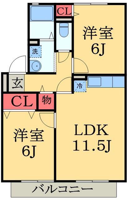 アークパレス(2LDK/2階)の間取り写真