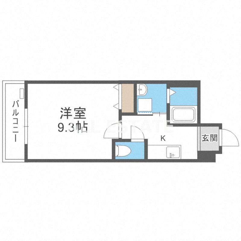 フジパレス今津中II番館(1K/2階)の間取り写真