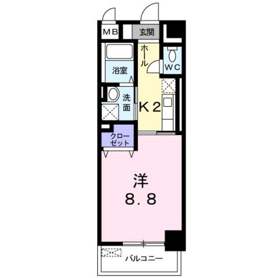 プチラパン(1K/3階)の間取り写真