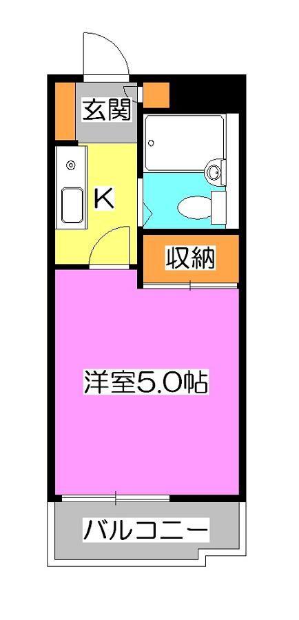 PLENDY清瀬(1K/2階)の間取り写真