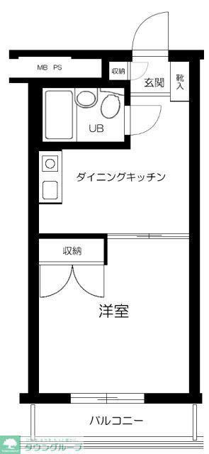 パレ・ドール田端(1K/4階)の間取り写真