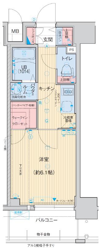 アドバンス神戸マーレ(1K/3階)の間取り写真