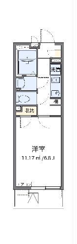 クレイノミオラヴィラ(1K/2階)の間取り写真