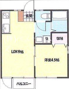 宮前ハウス(1LDK/1階)の間取り写真