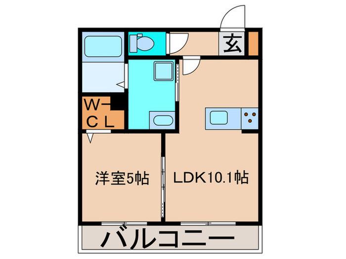 ノーサ・ルーチェ(1LDK/1階)の間取り写真