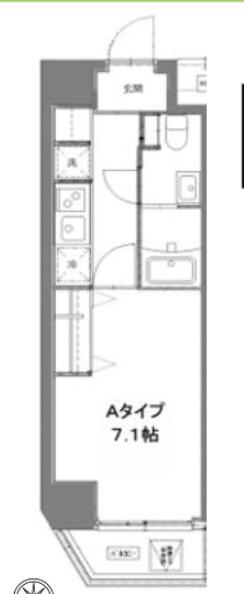 FIRST RESIDENCE 錦糸町(1K/7階)の間取り写真