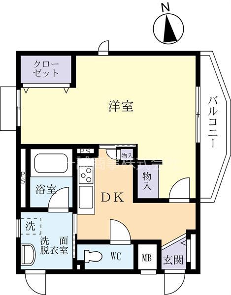 ロフォス白梅(1DK/3階)の間取り写真
