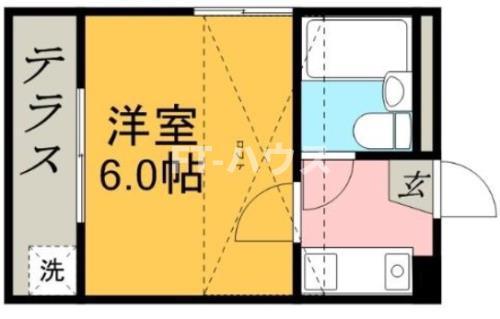 ジュネパレス津田沼第20(1K/1階)の間取り写真