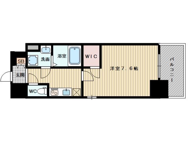 エスリード新大阪レジデンス(1K/13階)の間取り写真