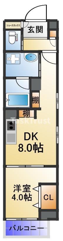 JYUME南森(1DK/2階)の間取り写真