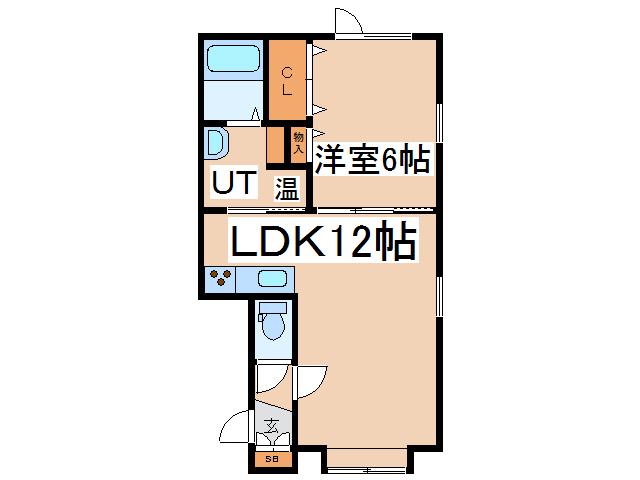 カーサ文苑6号館(1LDK/1階)の間取り写真