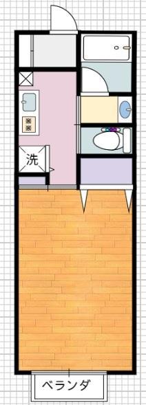 バレンシア(1K/1階)の間取り写真