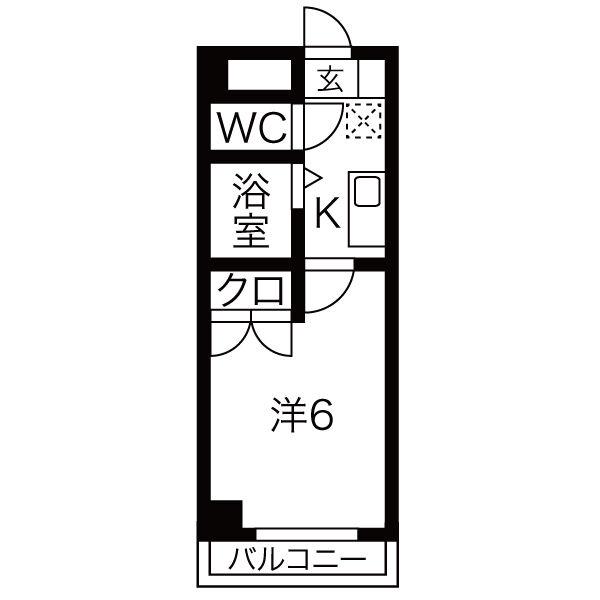 CS味鋺(1K/2階)の間取り写真