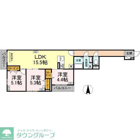 セレスティア東葛西V(3LDK/2階)の間取り写真