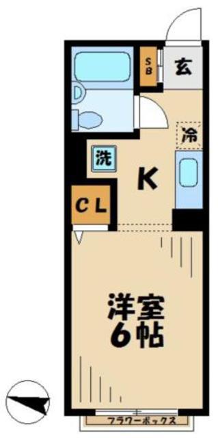 メゾンドPOST(1K/2階)の間取り写真