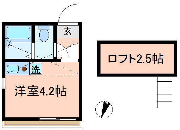 エスポワール西尾久(ワンルーム/3階)の間取り写真