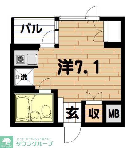 ワイティーコート(ワンルーム/4階)の間取り写真