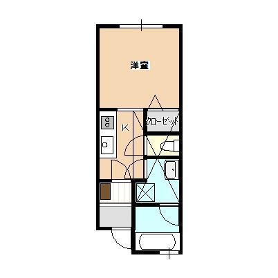 FLAT BASE(1K/1階)の間取り写真