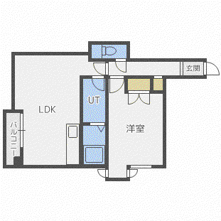 戸佐ビル(1LDK/5階)の間取り写真