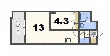 パークヒル厚別(1LDK/3階)の間取り写真