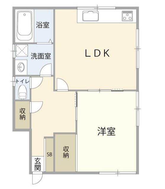 西尾久5丁目賃家(1DK/1階)の間取り写真