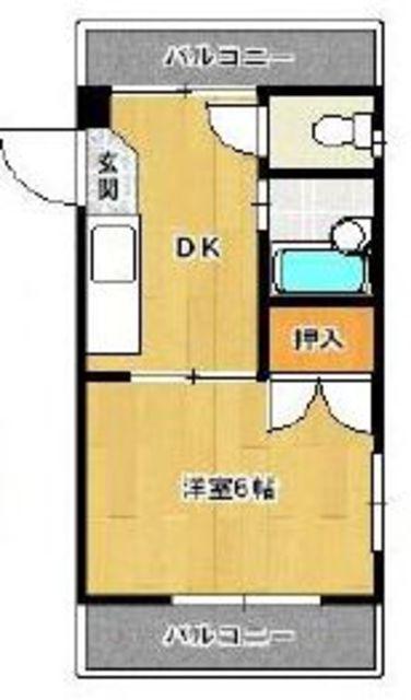 RESIAS TAKAMIYA(1DK/3階)の間取り写真