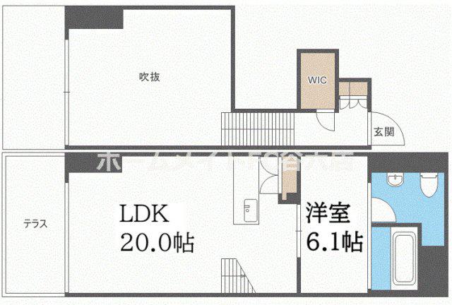 匠空AWAZANISHI(1LDK/1階)の間取り写真
