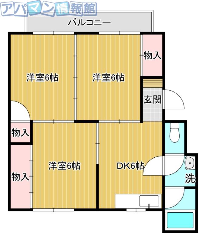 スターハイム(3DK/3階)の間取り写真