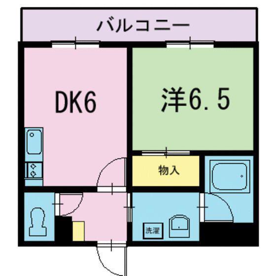 シティウエスト(1DK/7階)の間取り写真