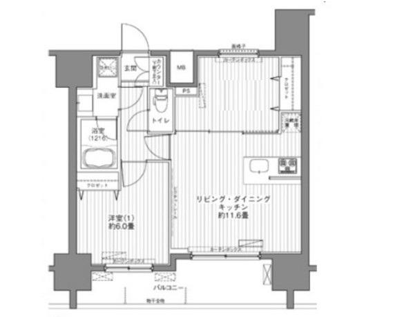 センテニアル王子神谷(2LDK/11階)の間取り写真