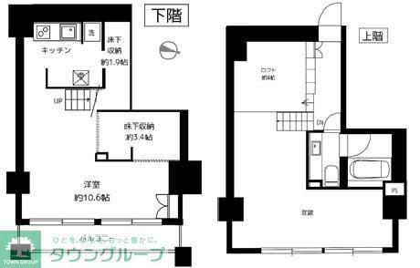FLAMP(1SK/8階)の間取り写真