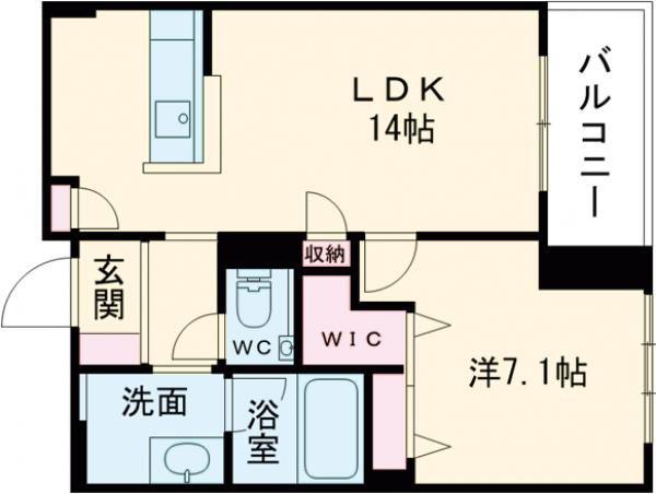 シャーメゾン シエロ(1LDK/3階)の間取り写真
