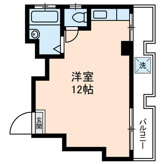 秀山コーポ文京苑(ワンルーム/2階)の間取り写真