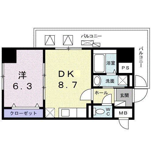 プラチナコートII(1LDK/5階)の間取り写真