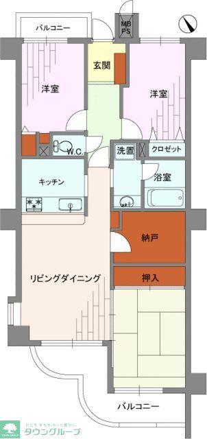 ライオンズヒルズ飯能(3SLDK/3階)の間取り写真