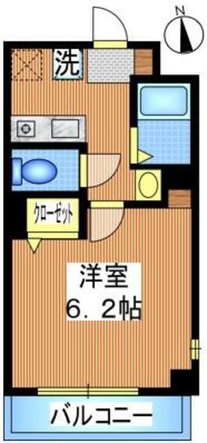 テラスレオン(1K/2階)の間取り写真