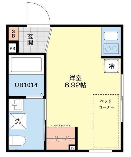 グランディール住吉(ワンルーム/1階)の間取り写真