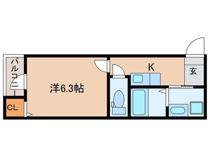 ルミエーテ(1K/3階)の間取り写真